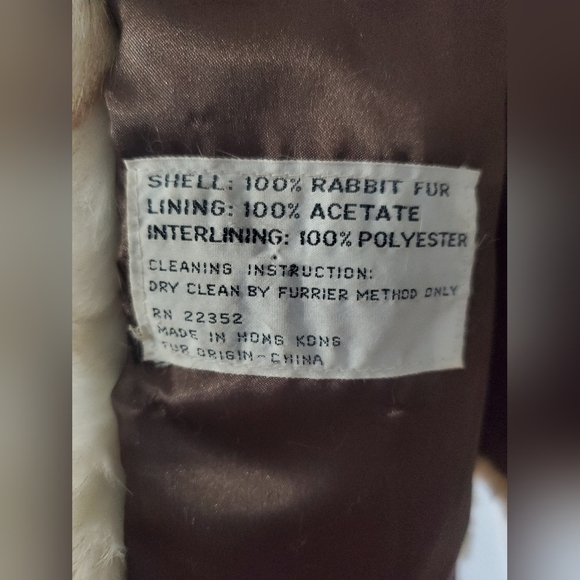 Vintage Split end l.t.d rabbit fur coat Size Large - Picture 4 of 4